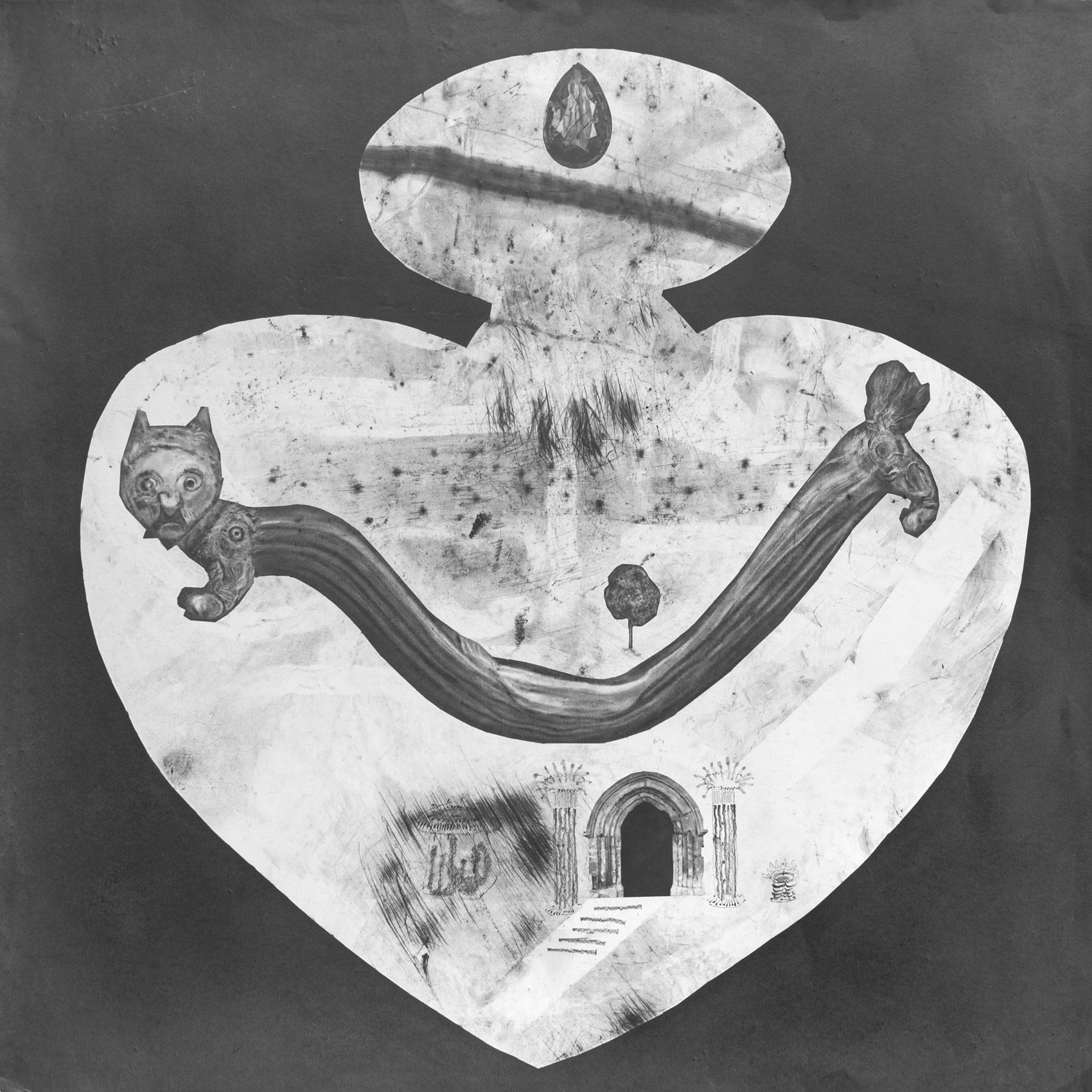 Reliquary Diorama, Pencil and Graphite on Paper, 100cm x 100cm, 2023 Reliquary Diorama, Pencil and Graphite on Paper, 100cm x 100cm, 2023